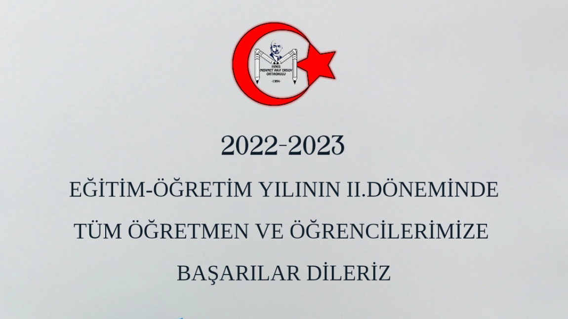 2022-2023 EĞİTİM-ÖĞRETİM YILI 2.DÖNEMİ BAŞLADI.